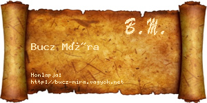 Bucz Míra névjegykártya